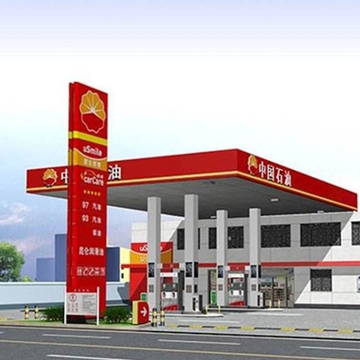 ガソリン寝台のおおいを打つGBの給油所の日除けはカスタマイズされて塗った