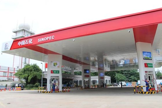 スペースフレーム 鋼鉄構造 屋根 ガソリンスタンド 料金所 屋根システム ISO GB