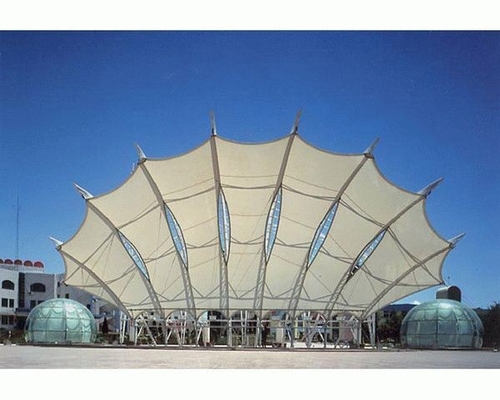 Q355張力生地の建築120mm 50mmの屋根の抗張膜の構造
