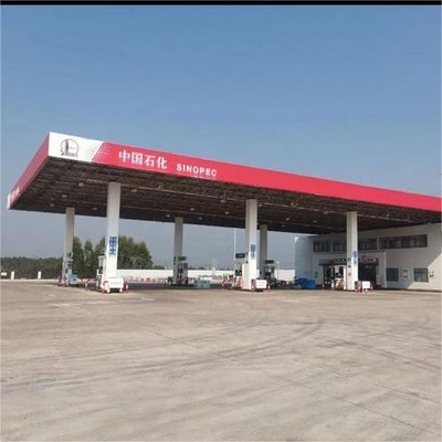 ガソリン スタンドの建設の建物の構造のためのプレハブの軽い鉄骨フレーム
