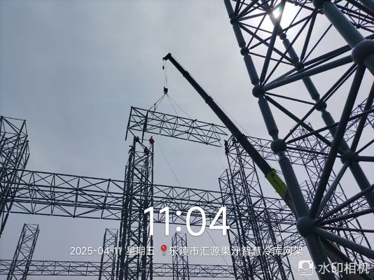 大型 Q235 プリファブ オーダーメイド 鋼板 スペースフレーム 風雪耐性